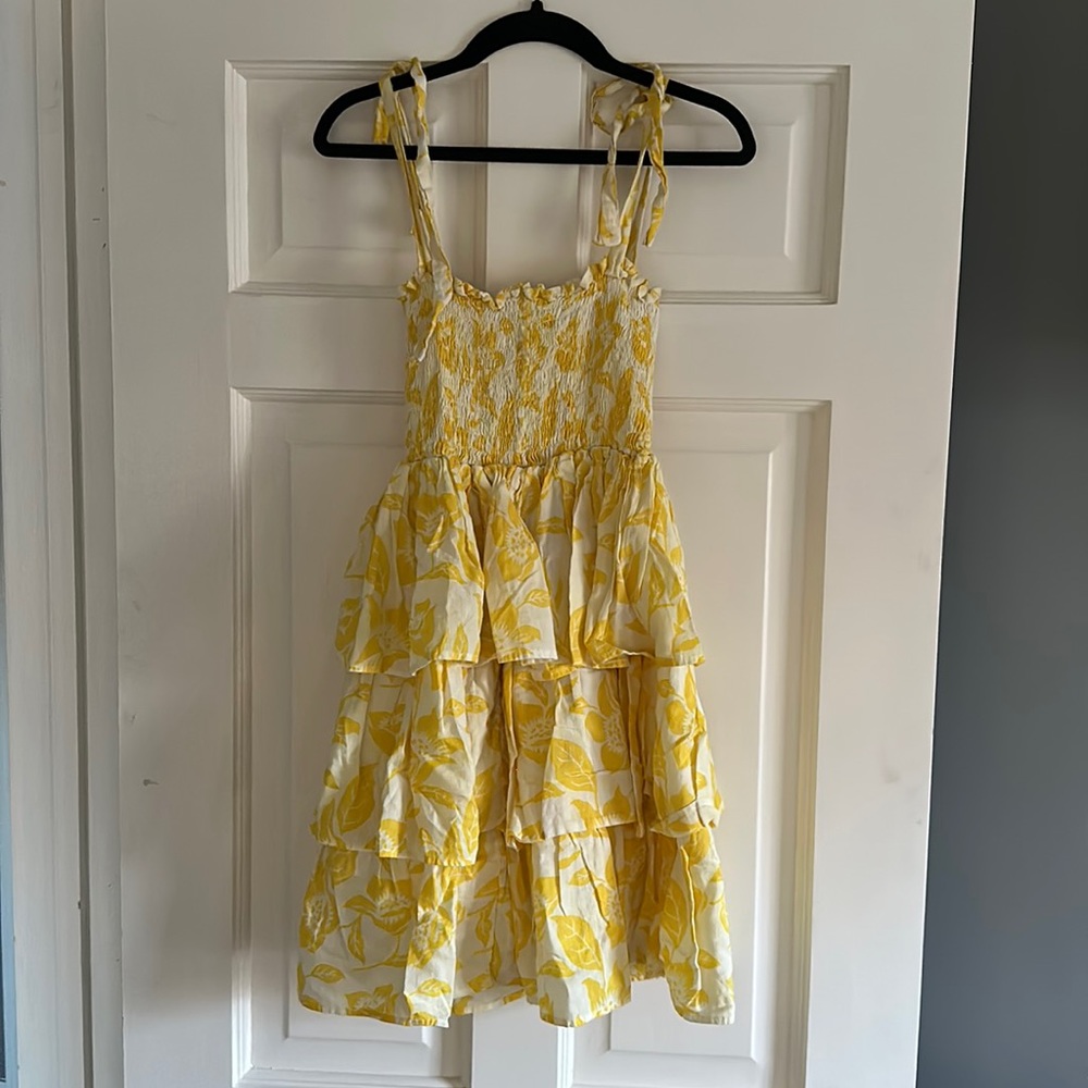 Yellow floral sundress